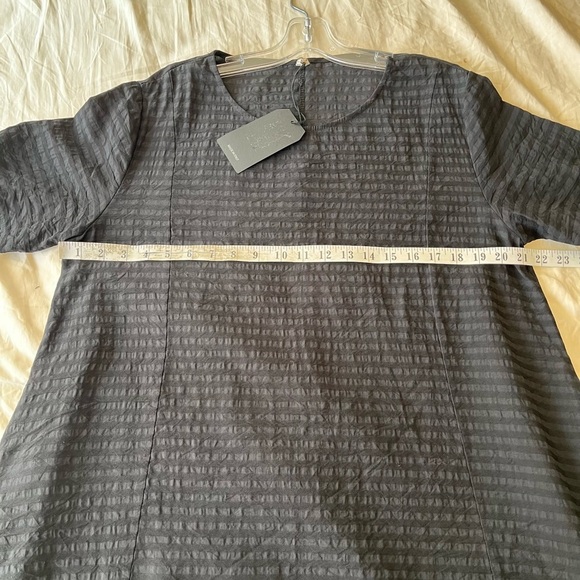 NWT Alchemia Tricot Made in Italy Minimalist Stripe Cocoon Dress M/L Black - Picture 13 of 15